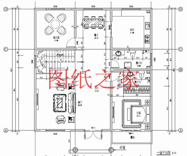 136平米三層別墅，12米X12米方正戶型，一大家子都能住在一起！