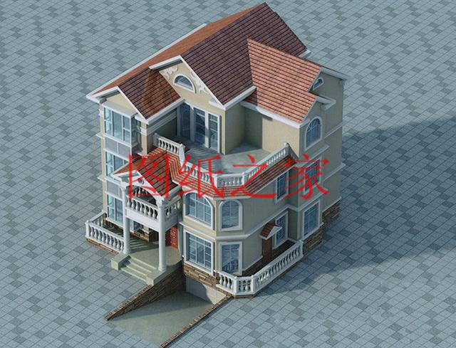 136平米三層別墅，12米X12米方正戶型，一大家子都能住在一起！