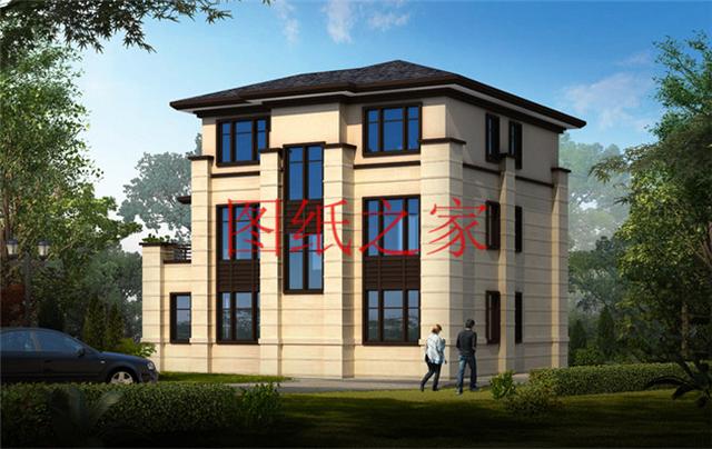 136平米三層別墅，12米X12米方正戶型，一大家子都能住在一起！