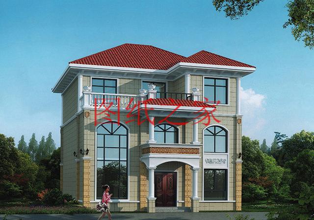 12X10米三層別墅，只要35萬就能建好，實用又有面子！