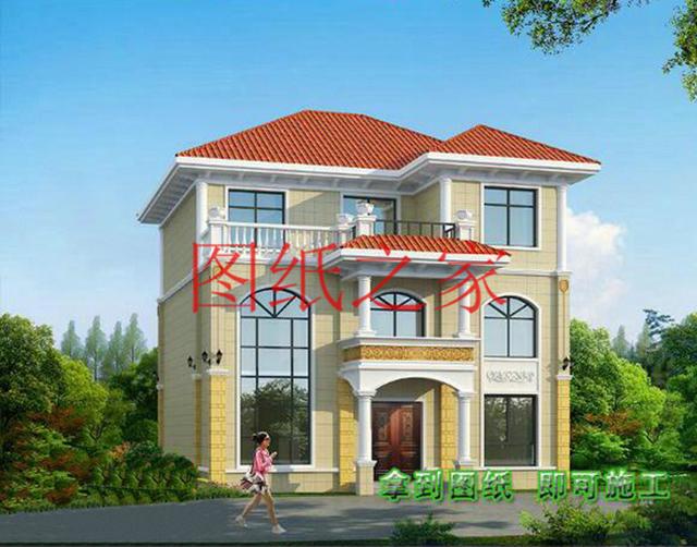 12X10米三層別墅，只要35萬就能建好，實用又有面子！