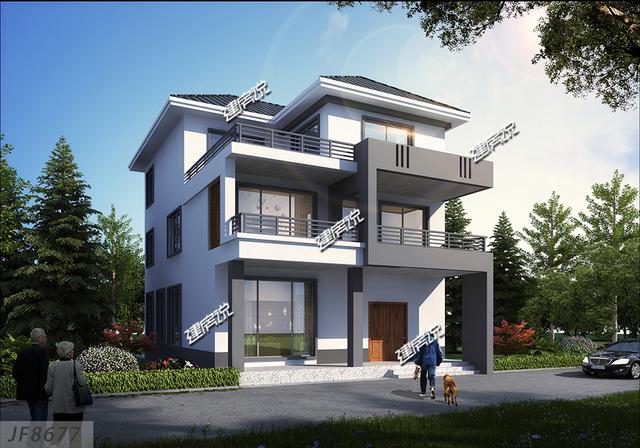 三層新中式農(nóng)村自建別墅，外型簡約莊重大方，很不錯！