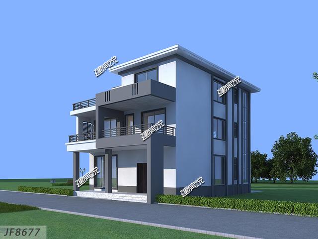 三層新中式農(nóng)村自建別墅，外型簡約莊重大方，很不錯！