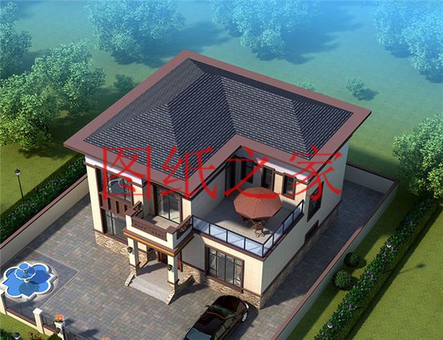 占地130平米左右的農村二層別墅，造價只要25萬，經濟又實惠！