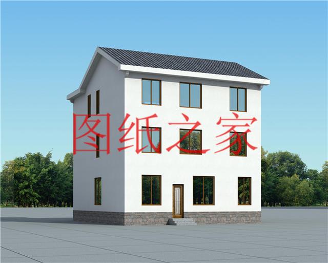 120平米的農村三層別墅，造價30萬左右，喜歡就帶回家建房吧！