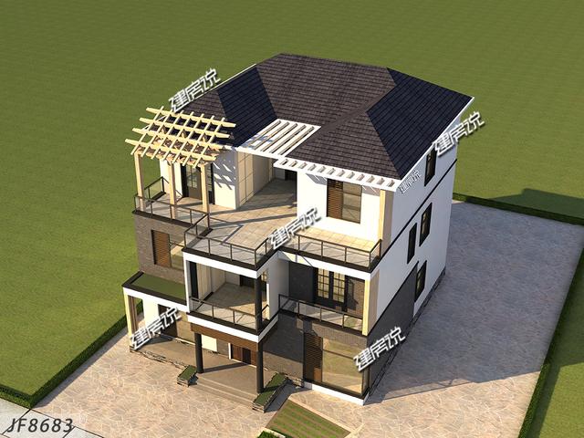 現代風農村自建小別墅，漂亮的不像實力派，非常受年輕人喜愛！