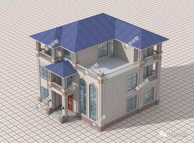 全村最美的歐式自建房，夜光下很美，村里首富家都比不過