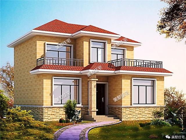 100平米左右的小戶型農(nóng)村自建房，美觀大方，造價(jià)低