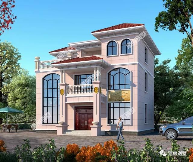 這兩套自建別墅戶型，廚房單獨建，外觀很相似，兩棟我都愛