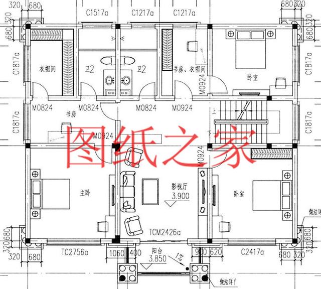 現代風三層別墅設計圖，13X14米、14X13米的戶型非常接地氣！