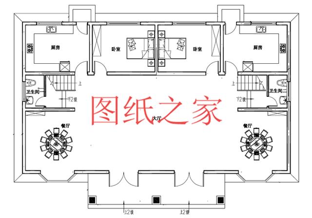 三套單戶占地110平米的雙拼別墅，建成后兄弟倆絕對面子十足！