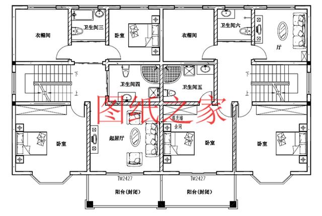三套單戶占地110平米的雙拼別墅，建成后兄弟倆絕對面子十足！
