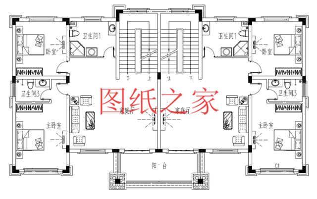 三套單戶占地110平米的雙拼別墅，建成后兄弟倆絕對面子十足！