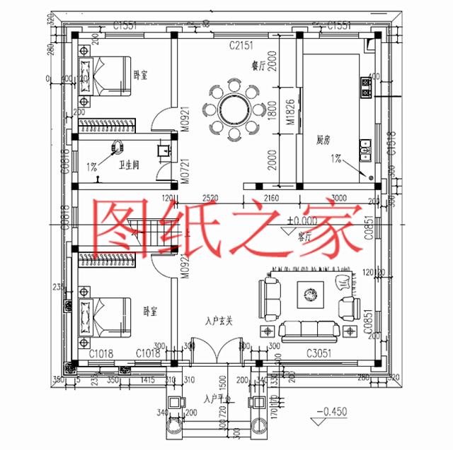 尺寸相反的農(nóng)村三層別墅，11X14、14X11米，來看看他們的區(qū)別！