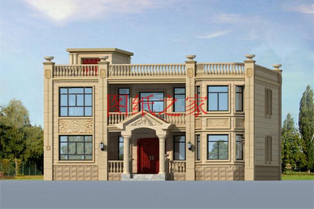 農村自建獨棟二層別墅，方正大戶型，實用又奢華！