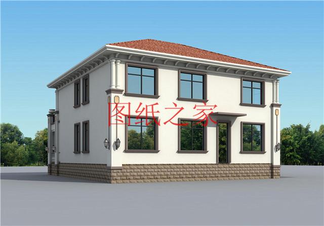 農村自建獨棟二層別墅，方正大戶型，實用又奢華！