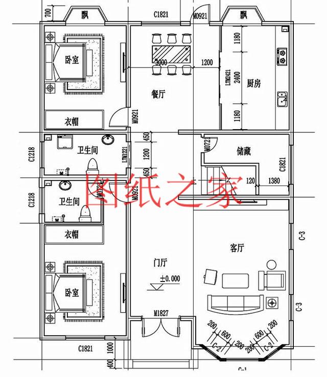 3套農(nóng)村二層別墅，15米X12米、12米X15米，你更喜歡哪個(gè)戶型？