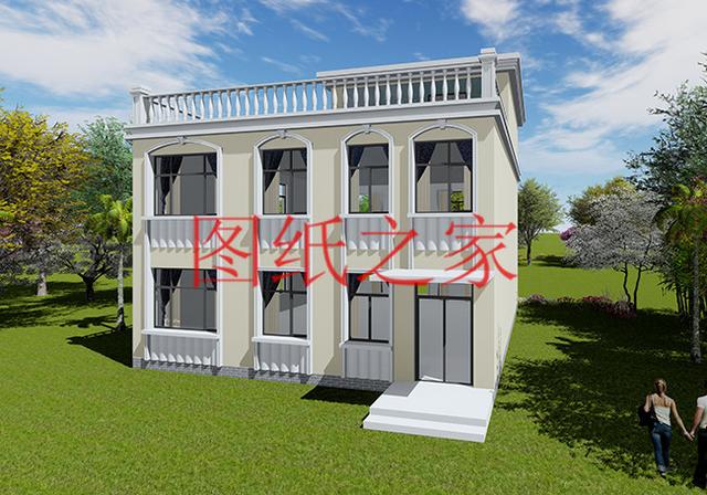 小宅基地就建一套11X12米農村二層別墅，造價才20萬，經濟實用！