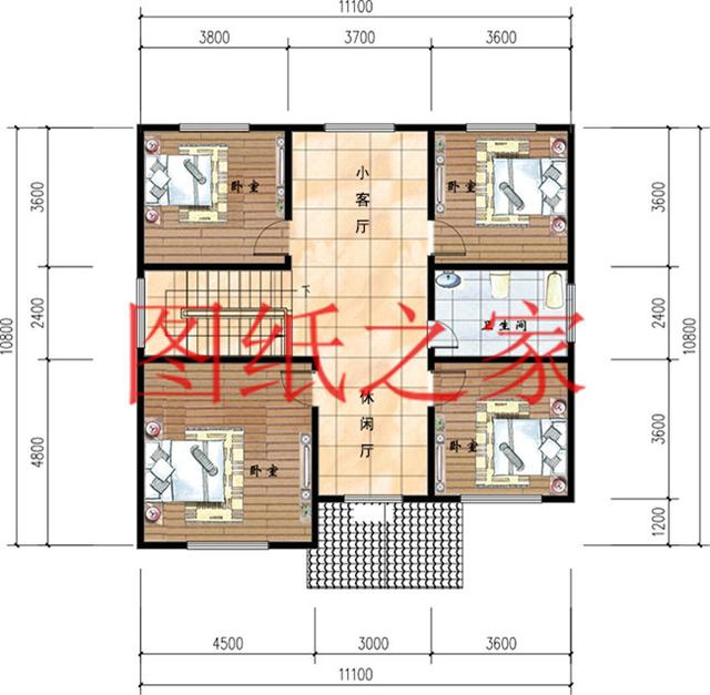 小宅基地就建一套11X12米農村二層別墅，造價才20萬，經濟實用！