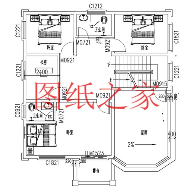 120平農村二層別墅，12X10米、10X12米兩種尺寸，25萬搞定！