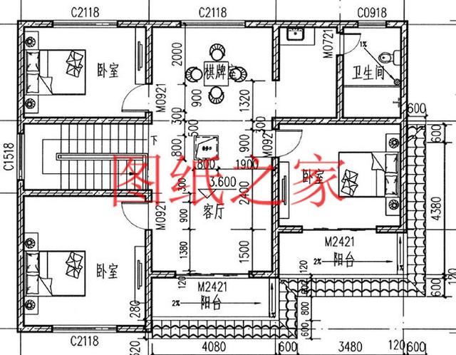 簡(jiǎn)潔實(shí)用的農(nóng)村二層別墅，非常適合宅基地是長(zhǎng)方形的家庭修建！