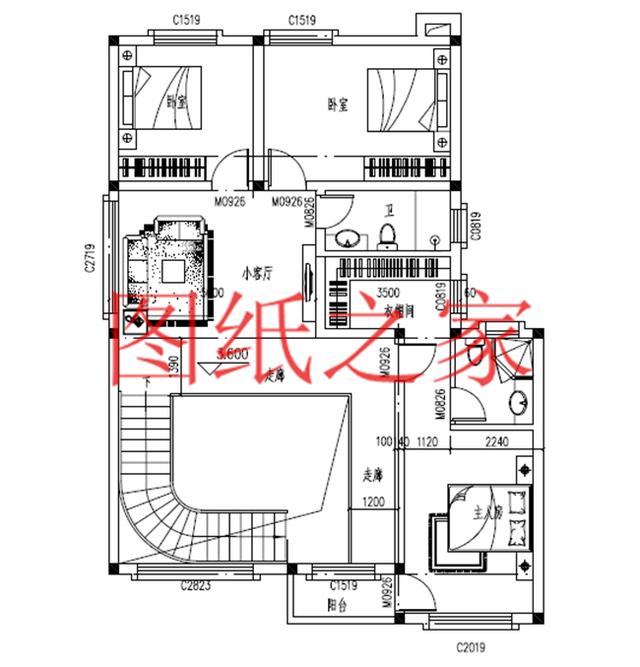 簡(jiǎn)潔實(shí)用的農(nóng)村二層別墅，非常適合宅基地是長(zhǎng)方形的家庭修建！