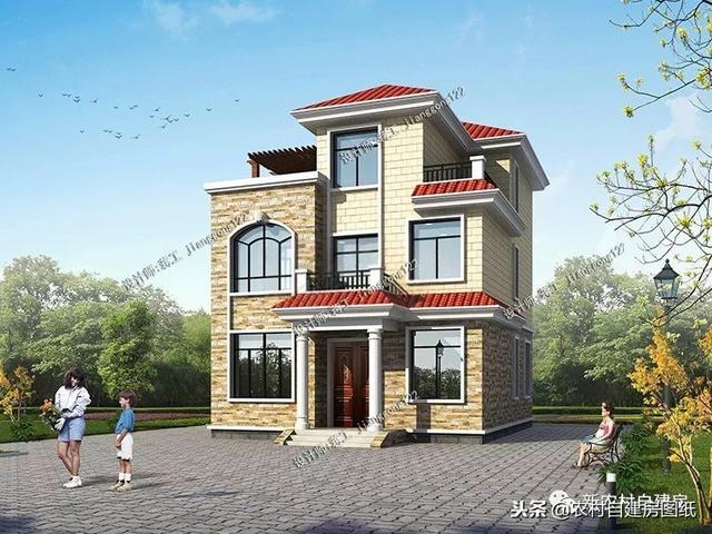 推薦12款三層農村別墅戶型設計，豪華款和樸素款都有，第9款最好！