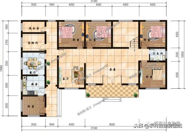 給父母建養老房，看看這5套帶煙囪的小別墅設計，柴火灶最接地氣