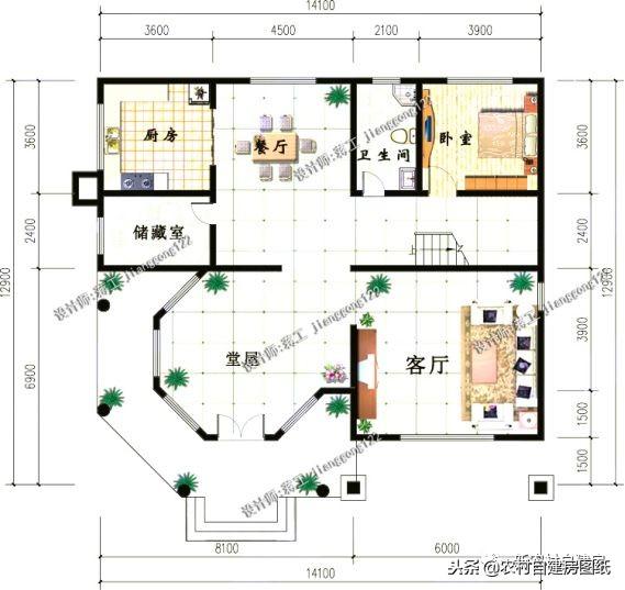 給父母建養老房，看看這5套帶煙囪的小別墅設計，柴火灶最接地氣