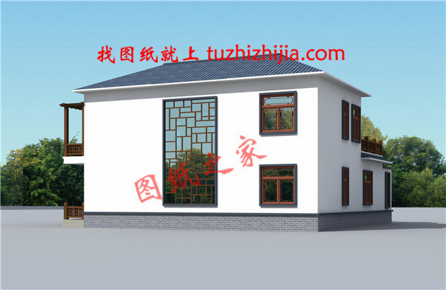 農(nóng)村兩層現(xiàn)代四合院別墅設(shè)計(jì)方案，傳統(tǒng)與現(xiàn)代的完美結(jié)合！