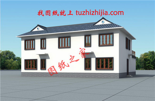 農(nóng)村兩層現(xiàn)代四合院別墅設(shè)計(jì)方案，傳統(tǒng)與現(xiàn)代的完美結(jié)合！