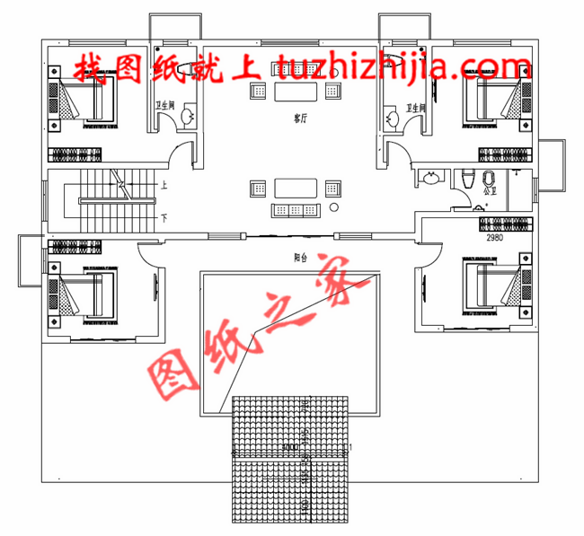 農(nóng)村兩層現(xiàn)代四合院別墅設(shè)計(jì)方案，傳統(tǒng)與現(xiàn)代的完美結(jié)合！