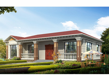 農村一層別墅設計圖，3室2廳帶書房，占地面積200平米左右