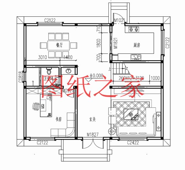 12X11米二層別墅，戶型方正造價20萬左右，非常經濟實用！