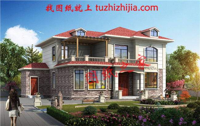 20萬農村二層小洋樓設計圖，帶鍋爐房，漂亮簡單實用