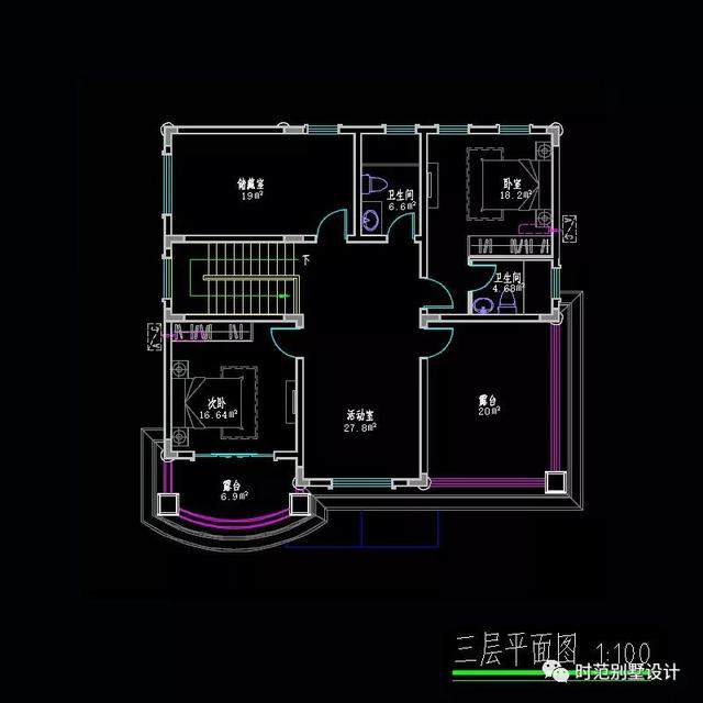 11x12米三層歐式豪華別墅設(shè)計圖，7室3廳，大氣奢華，讓城里人羨慕！