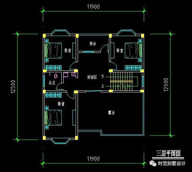 布局實用造價低的三層復式別墅設計，6臥4衛，建一棟肯定超值