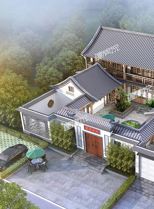 現代四合院別墅設計，有庭有院有車庫，千萬不要錯過！