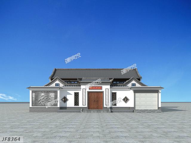 現代四合院別墅設計，有庭有院有車庫，千萬不要錯過！