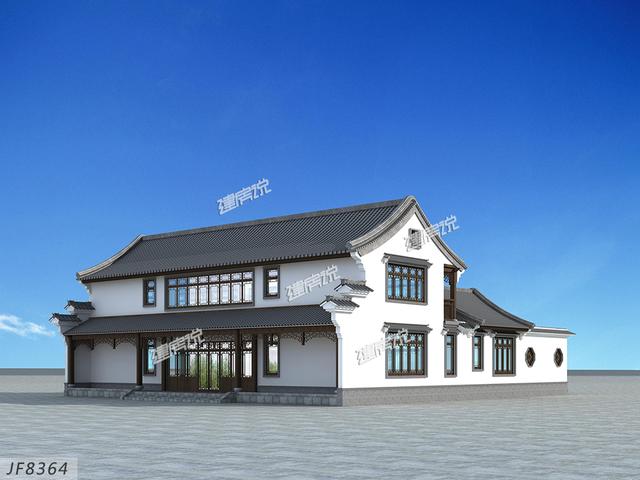 現代四合院別墅設計，有庭有院有車庫，千萬不要錯過！