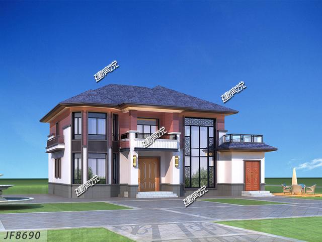 帶烤火房和土灶的二層別墅設計圖，很接地氣，農村人非常喜歡這戶型