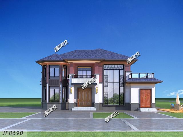 帶烤火房和土灶的二層別墅設計圖，很接地氣，農村人非常喜歡這戶型