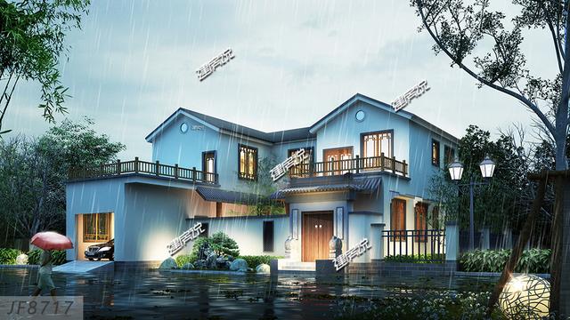 這套二層別墅設(shè)計(jì)，有庭有院還帶車庫，你確定不想要嗎