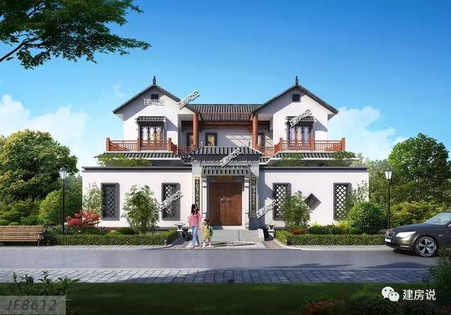 家里宅基地面積大，就蓋一棟四合院別墅，住得舒適又有面子