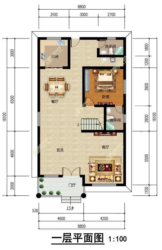 農村自建三層別墅，帶落地窗，盡顯富貴氣派