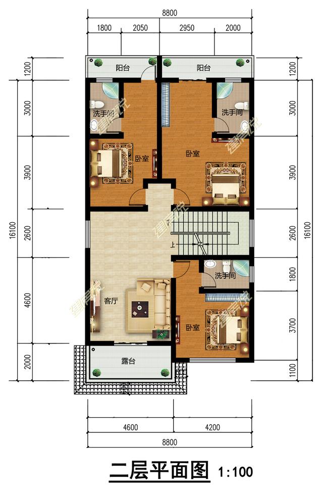 農村自建三層別墅，帶落地窗，盡顯富貴氣派