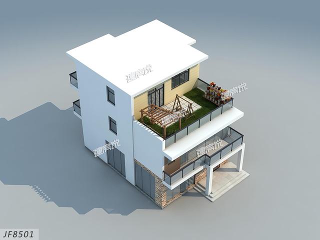 時尚現代的三層自建別墅，建起來絕對是村里最優秀的！