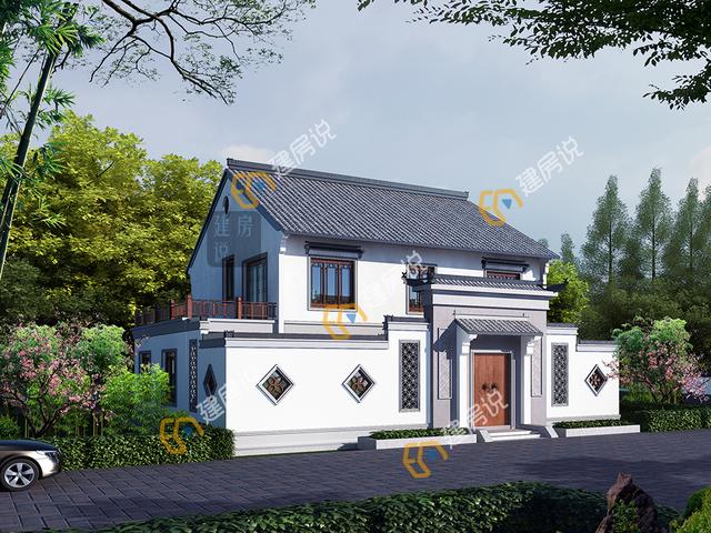 這套中式別墅設計還帶堂屋，舒適宜居接地氣，美麗動人！