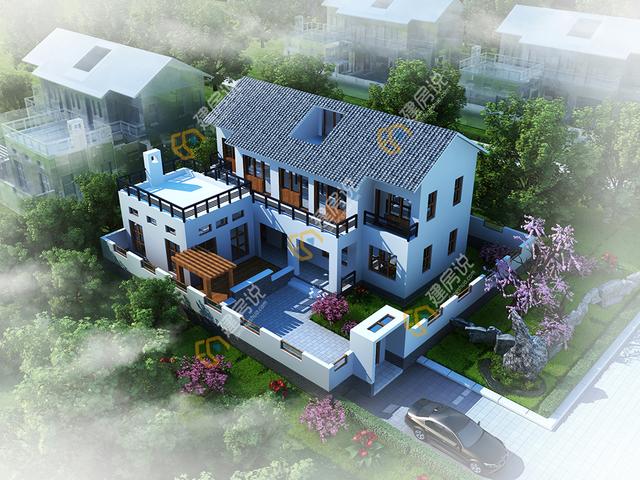 這套中式別墅設計還帶堂屋，舒適宜居接地氣，美麗動人！