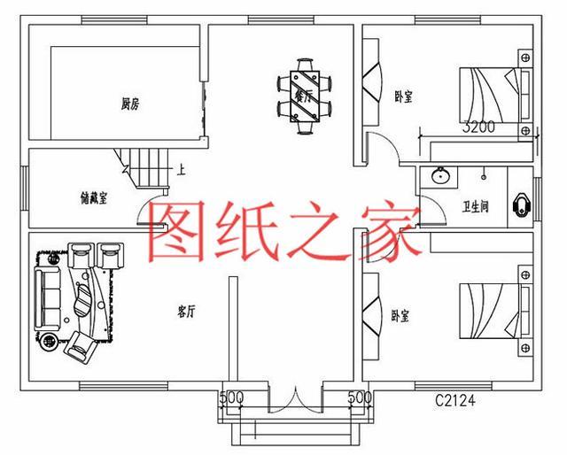 140平二層別墅，開間14米進深10米左右，四面通透、好看又實用！